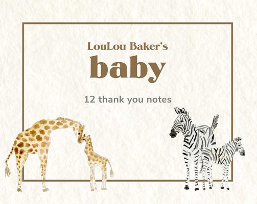 Loulou Baker's Baby: Thank You Notes: 12 Baby Thank You Notes and Envelopes Cover Image