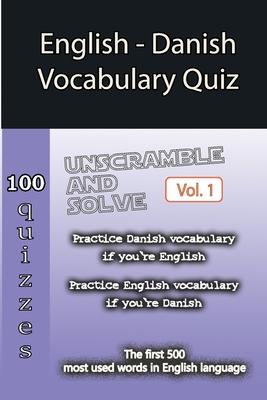 English - Danish Vocabulary Quiz - Match the Words - Volume 1 Cover Image