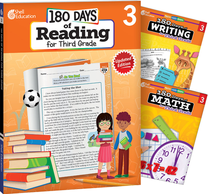 180 Days of Reading, Writing and Math Grade 3: 3-Book Set (180 Days of Practice)
