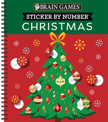 Brain Games - Sticker by Number: Christmas (28 Images to Sticker - Christmas Tree Cover) By Publications International Ltd, Brain Games, New Seasons Cover Image