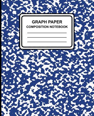Graph Paper Composition Notebook: Marble (Blue), 7.5