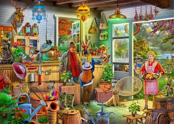 Brain Tree - Fishing Shed 1000 Pieces Jigsaw Puzzle for Adults: With Droplet Technology for Anti Glare & Soft Touch By Brain Tree Games LLC (Created by) Cover Image