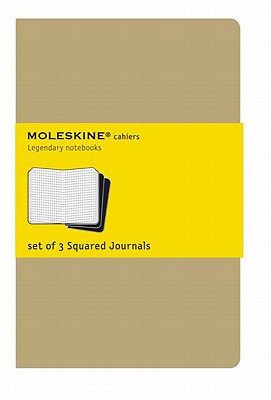 Moleskine Cahier Journal (Set of 3), Pocket, Squared, Kraft Brown, Soft Cover (3.5 x 5.5): set of 3 Square Journals (Cahier Journals) Cover Image