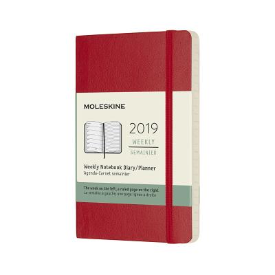 Moleskine 2024 Weekly Planner, 12M, Pocket, Scarlet Red, Hard Cover (3.5 x  5.5)
