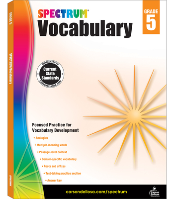 Spectrum Vocabulary, Grade 5 By Spectrum (Compiled by) Cover Image