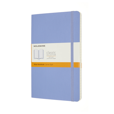 Moleskine Classic Notebook, Large, Ruled, Hydrangea Blue, Soft Cover (5 X 8.25) Cover Image