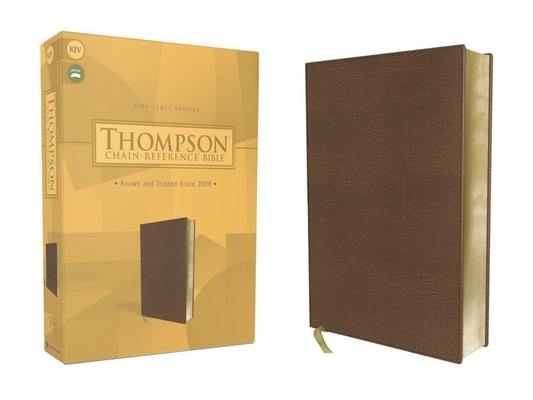 Kjv, Thompson Chain-Reference Bible, Leathersoft, Brown, Red Letter By Frank Charles Thompson (Editor), Zondervan Cover Image