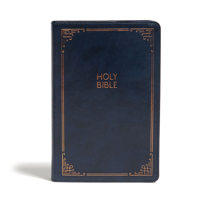 Cover for CSB Large Print Personal Size Reference Bible, Navy LeatherTouch