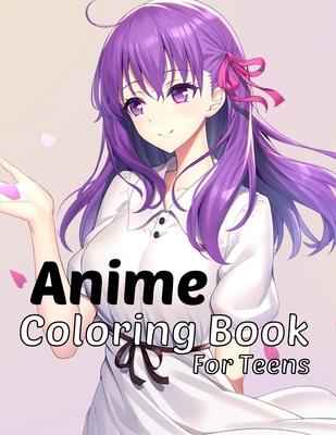 Anime coloring book teens & adults: Awesome Japanese anime