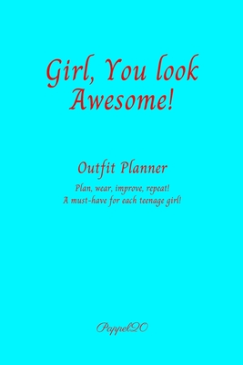 Outfit Planner Cover Aqua color 200 pages 6x9 Inches Cover Image