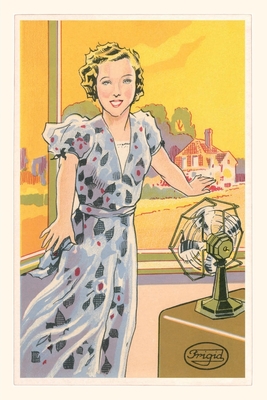 Vintage Journal English Woman with Electric Fan Cover Image