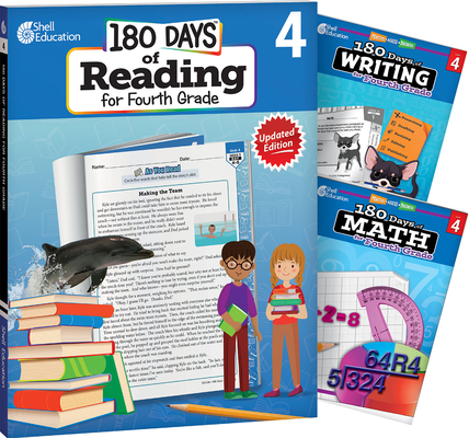 180 Days of Reading, Writing and Math Grade 4: 3-Book Set (180 Days of Practice)