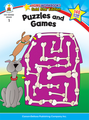 Puzzles and Games, Grade 1: Gold Star Edition (Home Workbooks)