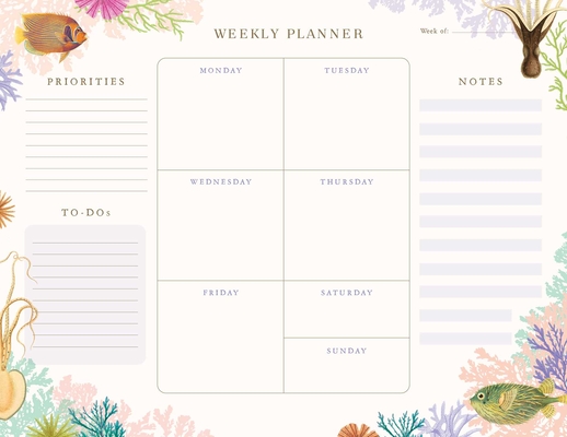 Art of Nature: Under the Sea Weekly Planner Notepad: (Undated Weekly Planner, Cute Stationery Gift, Gift for Girls) Cover Image