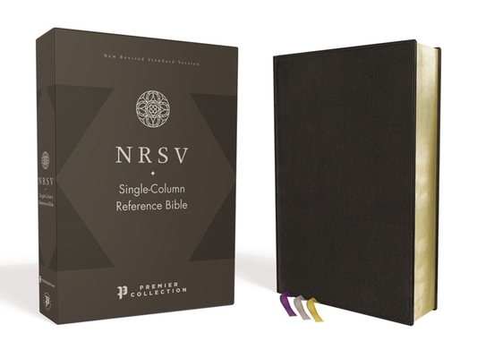 Nrsv, Single-Column Reference Bible, Premium Leather, Goatskin, Black, Premier Collection, Comfort Print Cover Image