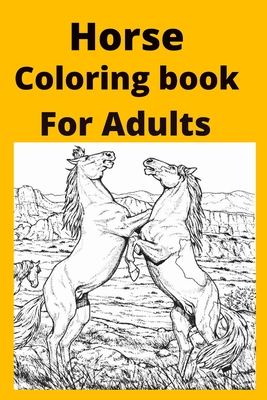 Horse Coloring book For Adults Cover Image