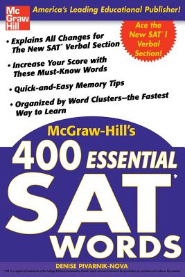 McGraw-Hill's 400 Essential SAT Words By Denise Pivarnik-Nova Cover Image