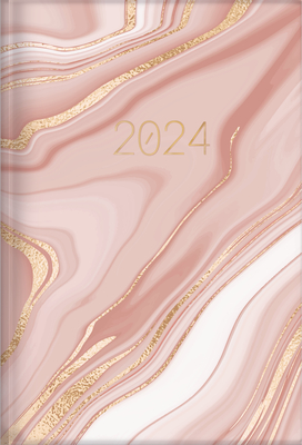 The Treasure of Wisdom - 2024 Daily Agenda - Pink Marble: A Daily Calendar, Schedule, and Appointment Book with an Inspirational Quotation or Bible Ve Cover Image