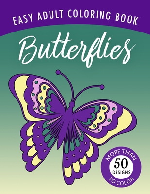 Adult coloring books LARGE print, Coloring for adults, Butterflies