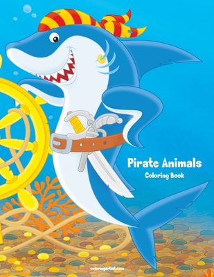 Pirate Animals Coloring Book 1 Cover Image