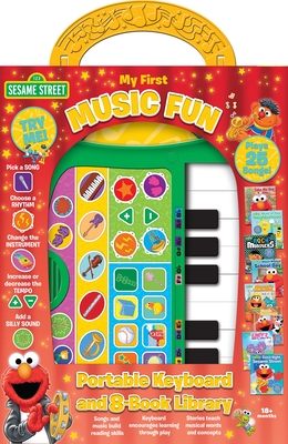 Sesame Street: My First Music Fun Portable Keyboard and 8-Book Library Sound Book Set: Portable Keyboard and 8-Book Library [With Battery]