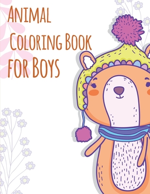 Animal Coloring Book For Boys: Cute Christmas Coloring pages for every age Cover Image