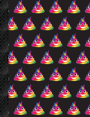 My Super Cute Black Rainbow Unicorn Poop Emoji 4x4 Quad Graph ...