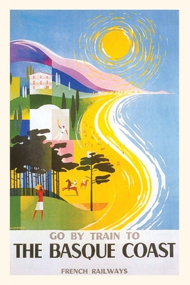 Vintage Journal Basque Coast Travel Poster. (Pocket Sized - Found Image Press Journals)
