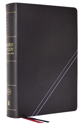 Kjv, Word Study Reference Bible, Bonded Leather, Black, Red Letter, Comfort Print: 2,000 Keywords That Unlock the Meaning of the Bible By Thomas Nelson Cover Image