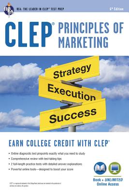 Clep(r) Principles of Marketing Book + Online (CLEP Test Preparation) By James E. Finch, James R. Ogden, Denise T. Ogden Cover Image