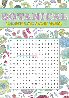 Botanical Coloring Book & Word Search By Editors of Thunder Bay Press Cover Image