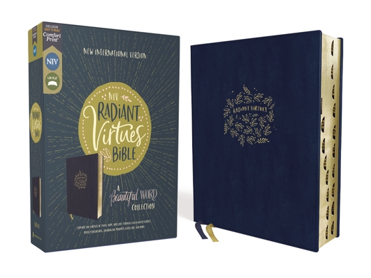 Niv, Radiant Virtues Bible: A Beautiful Word Collection, Leathersoft, Navy, Red Letter, Thumb Indexed, Comfort Print: Explore the Virtues of Faith, Ho Cover Image