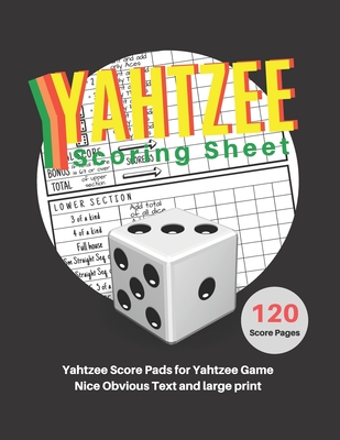 yahtzee scoring sheet v 29 yahtzee score pads for yahtzee game nice obvious text and large print yahtzee score card 8 5 11 inch large print paperback crow bookshop