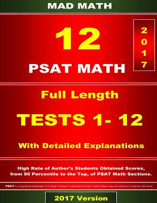 PSAT Math Tests 1-12 By John Su Cover Image