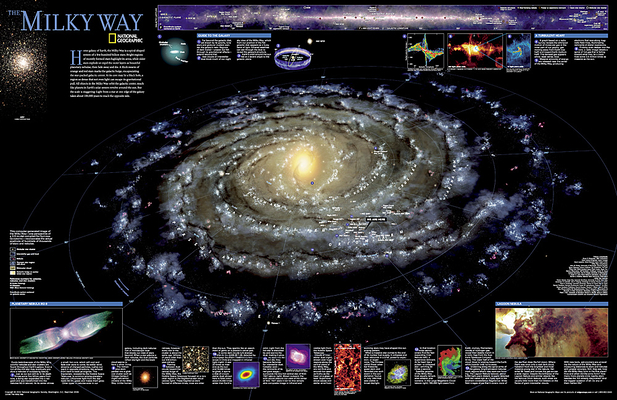 National Geographic Milky Way Wall Map (31.25 X 20.25 In) (National Geographic Reference Map) Cover Image