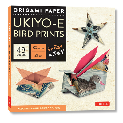 Origami Paper 8 1/4 (21 CM) Ukiyo-E Bird Print 48 Sheets: Tuttle Origami Paper: Double-Sided Origami Sheets Printed with 8 Different Designs: Instruct Cover Image