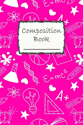 Composition Book: Special School Design Composition Book to write in - Wide ruled Book - studies, student, education, red and pink backg Cover Image