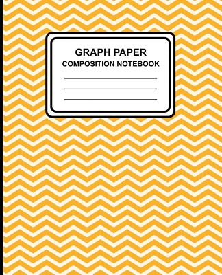 Graph Paper Composition Notebook: Chevron (Yellow), 7.5