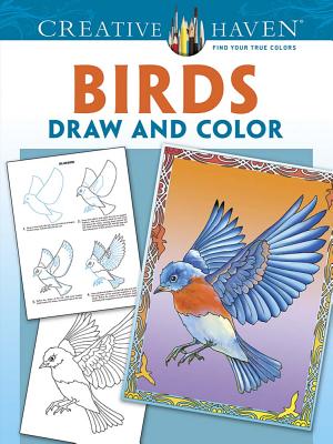 Creative Haven Birds Draw and Color (Creative Haven Coloring Books)