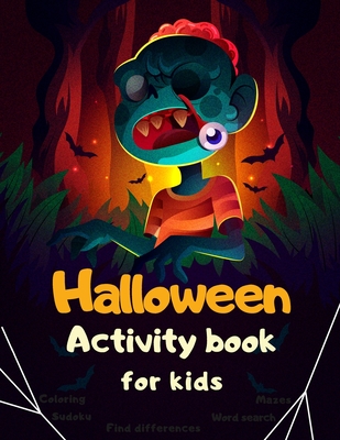 Halloween Activity Book Coloring Mazes Sudoku Word search Find