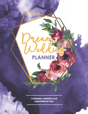 Dream Wedding Planner: Geometric Gold, Navy & Rose Bridal Checklist Book for Wedding Planning & Organization Cover Image