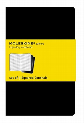 Moleskine Cahier Journal (Set of 3), Large, Squared, Black, Soft Cover (5 x 8.25): set of 3 Square Journals (Cahier Journals) By Moleskine Cover Image