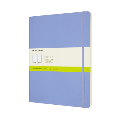 Moleskine Classic Notebook, Extra Large, Plain, Hydrangea Blue, Soft ...