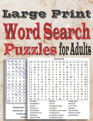 Large Print Word Search Puzzles for Adults: Word search book with a massive 100 themed puzzles to enjoy By Zoubir King Cover Image