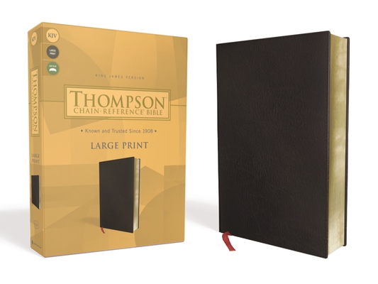 Kjv, Thompson Chain-Reference Bible, Large Print, Bonded Leather, Black, Red Letter By Frank Charles Thompson (Editor), Zondervan Cover Image