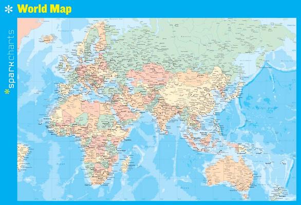 World Map Sparkcharts: Volume 84 By Sparknotes Cover Image
