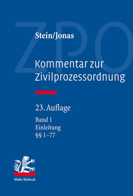 Kommentar Zur Zivilprozessordnung: Band 1: Einleitung, 1-77 Cover Image
