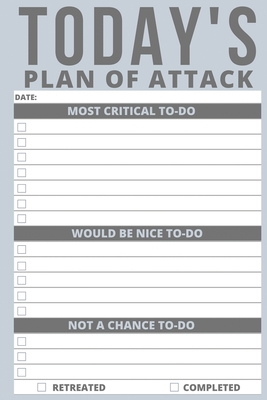 Today's Plan of Attack: Funny Notepad Novelty Office Gifts for Coworkers Cover Image
