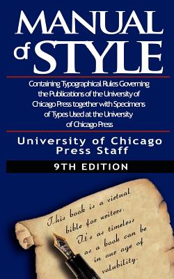 Cover for The Chicago Manual of Style by University