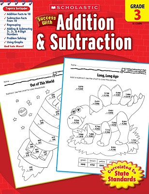 Scholastic Success With Addition & Subtraction: Grade 3 Workbook Cover Image